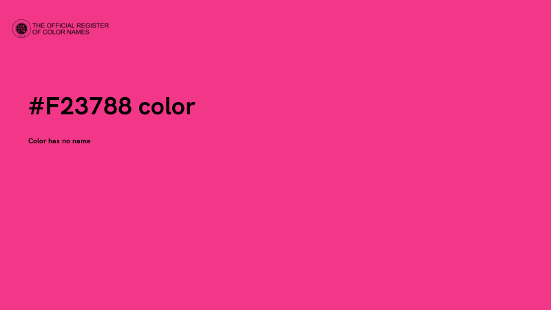 #F23788 color image