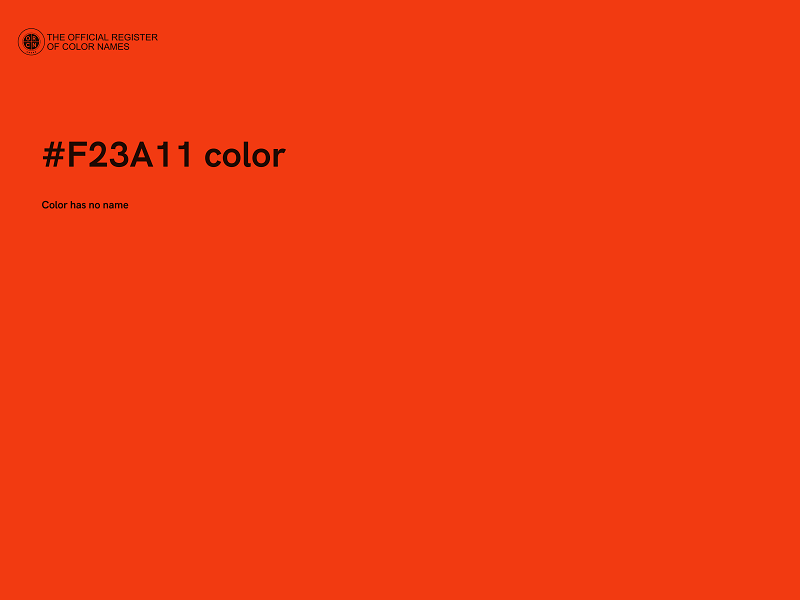 #F23A11 color image