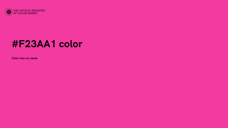 #F23AA1 color image