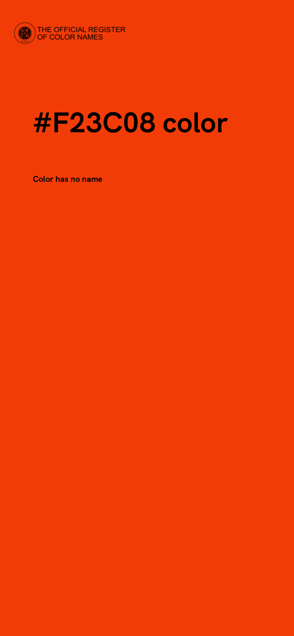 #F23C08 color image