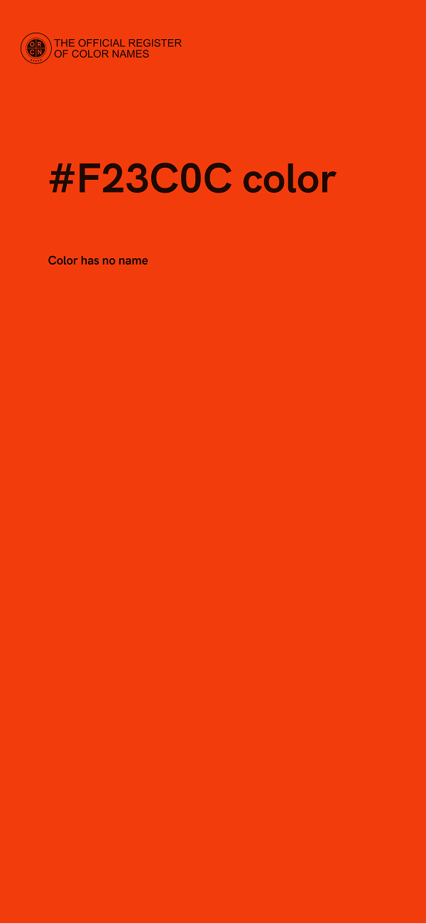 #F23C0C color image