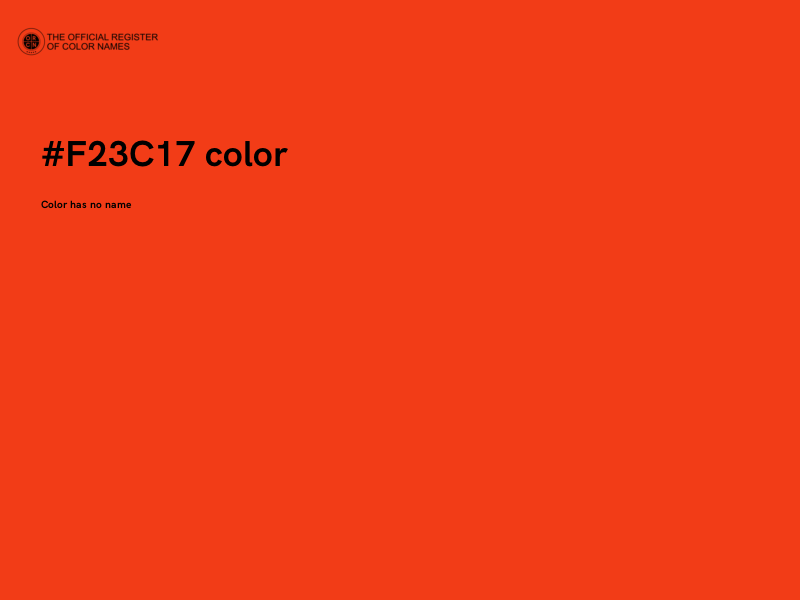 #F23C17 color image