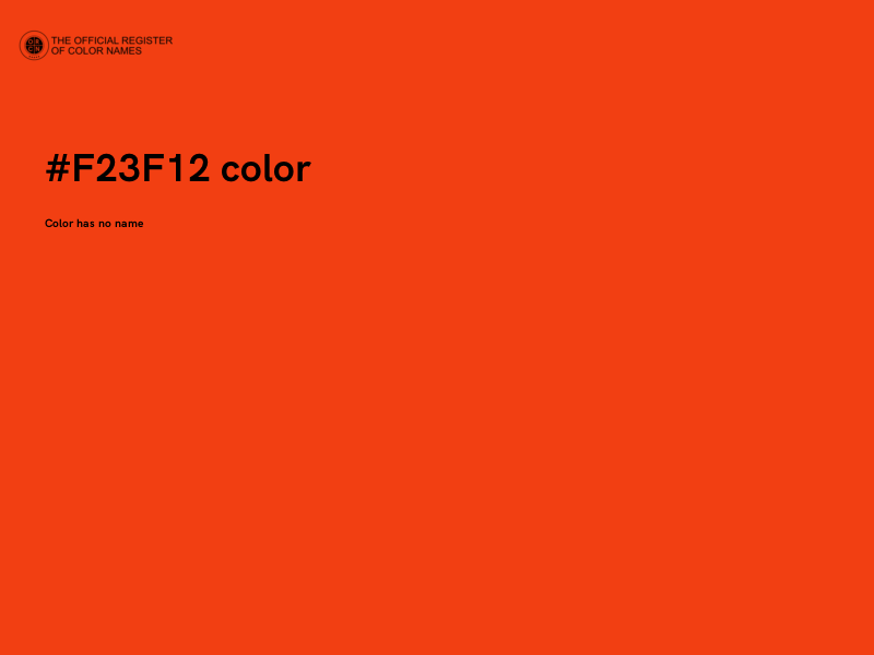 #F23F12 color image