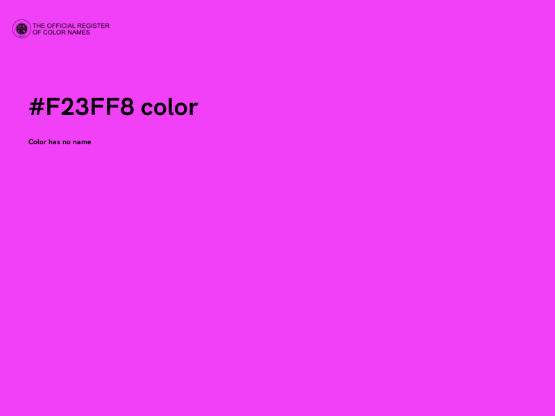 #F23FF8 color image