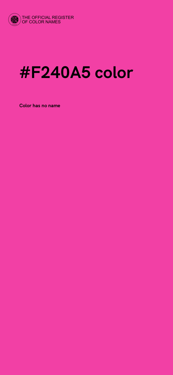 #F240A5 color image