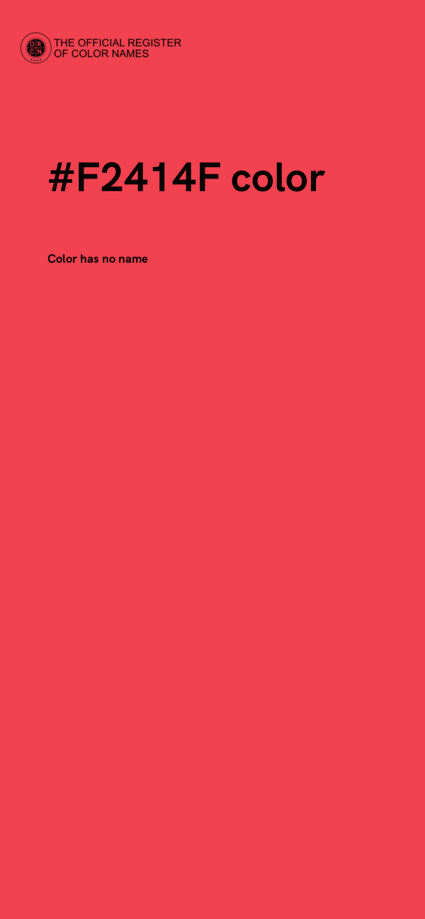 #F2414F color image