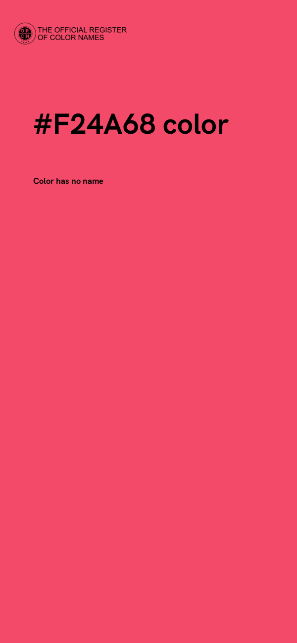 #F24A68 color image
