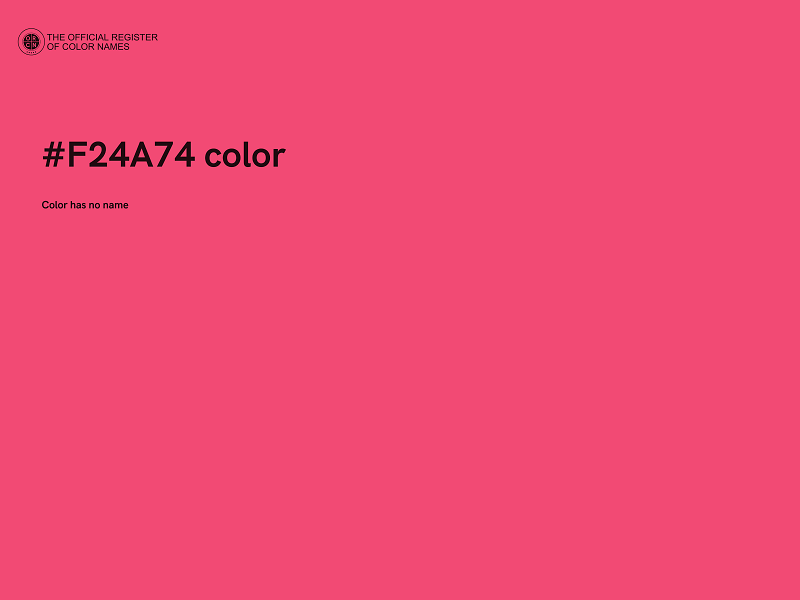 #F24A74 color image