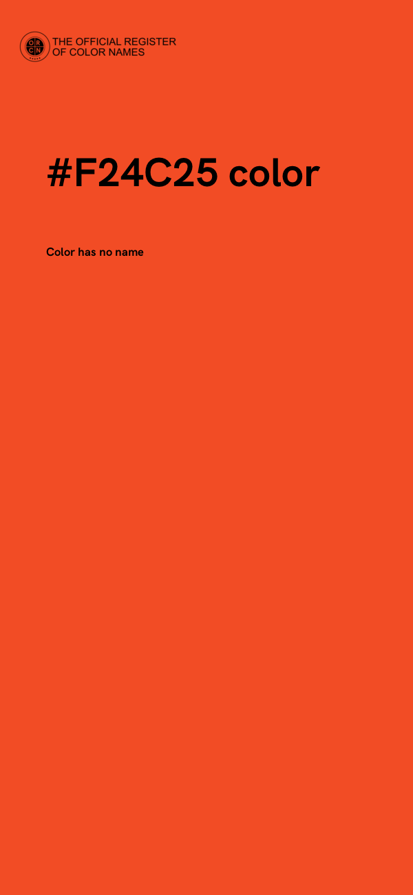 #F24C25 color image
