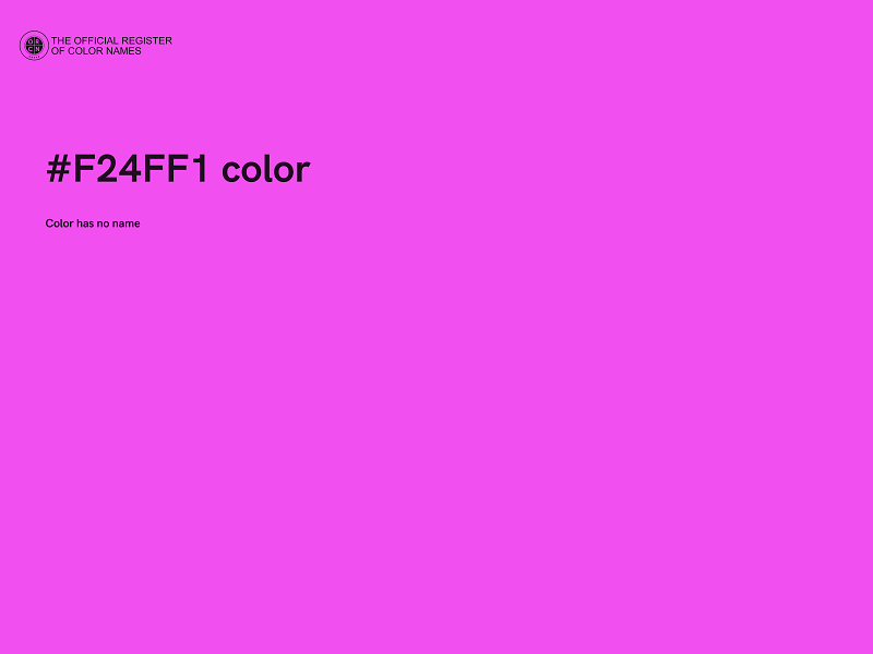 #F24FF1 color image