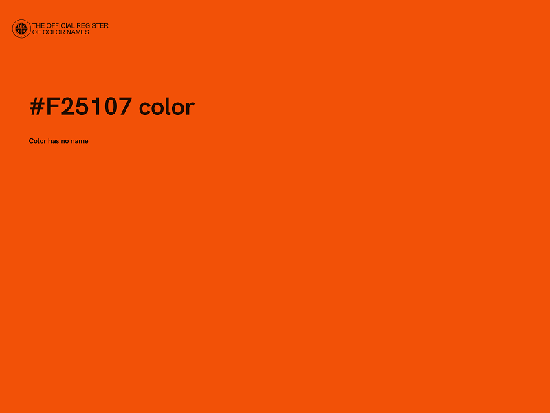 #F25107 color image