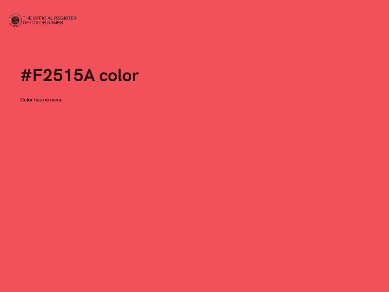 #F2515A color image