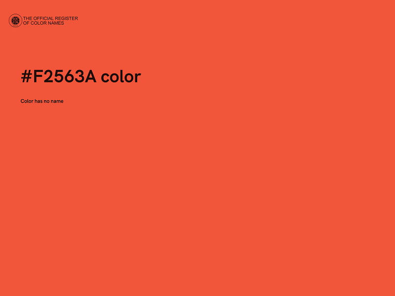 #F2563A color image