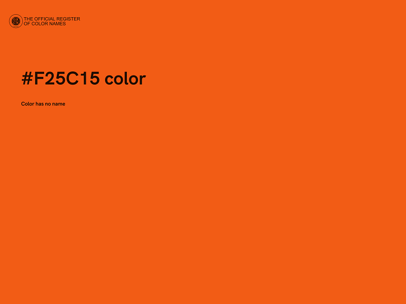 #F25C15 color image