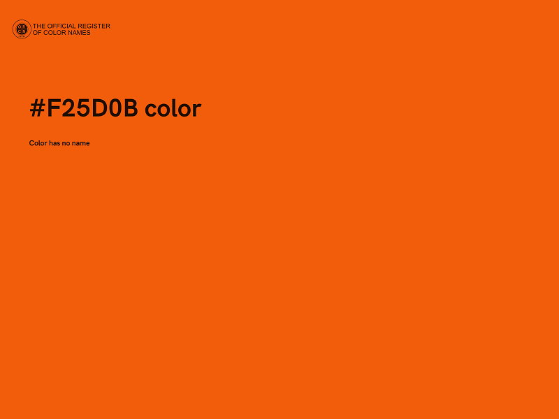 #F25D0B color image