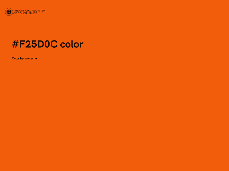 #F25D0C color image