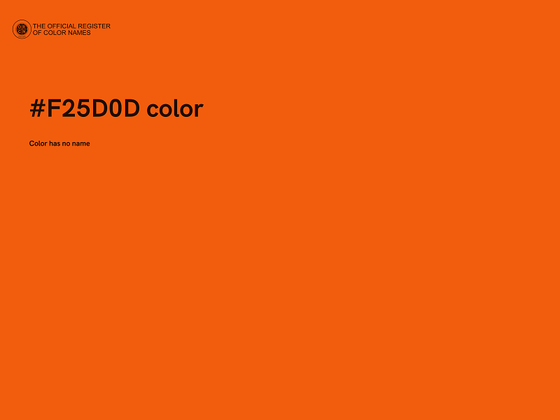 #F25D0D color image