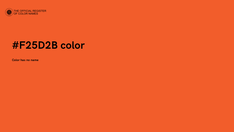 #F25D2B color image