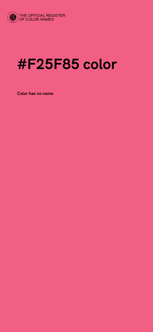 #F25F85 color image