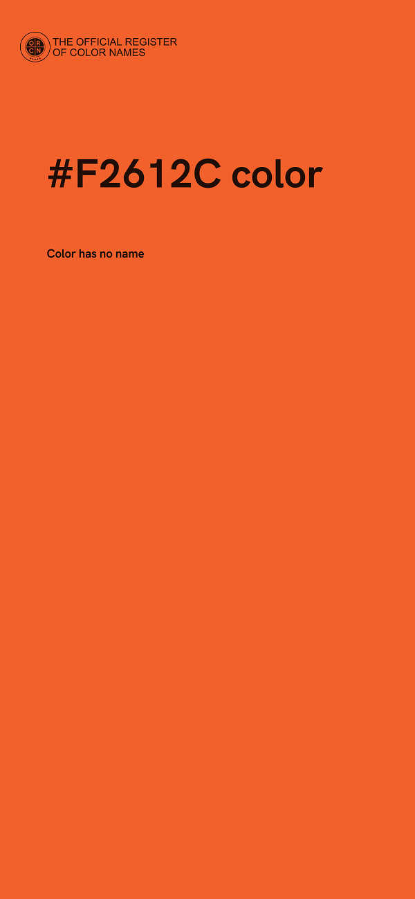 #F2612C color image