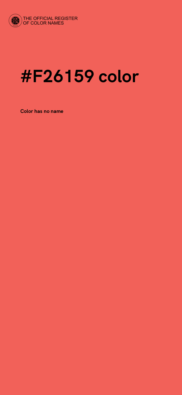 #F26159 color image