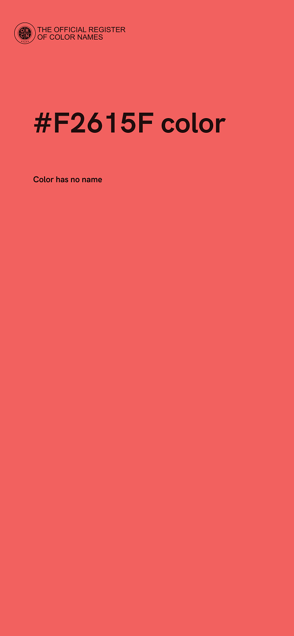 #F2615F color image