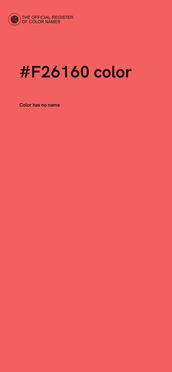 #F26160 color image