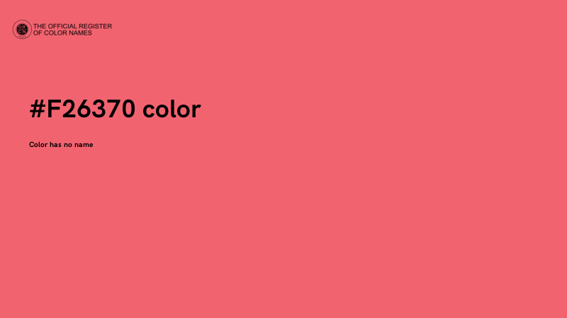 #F26370 color image