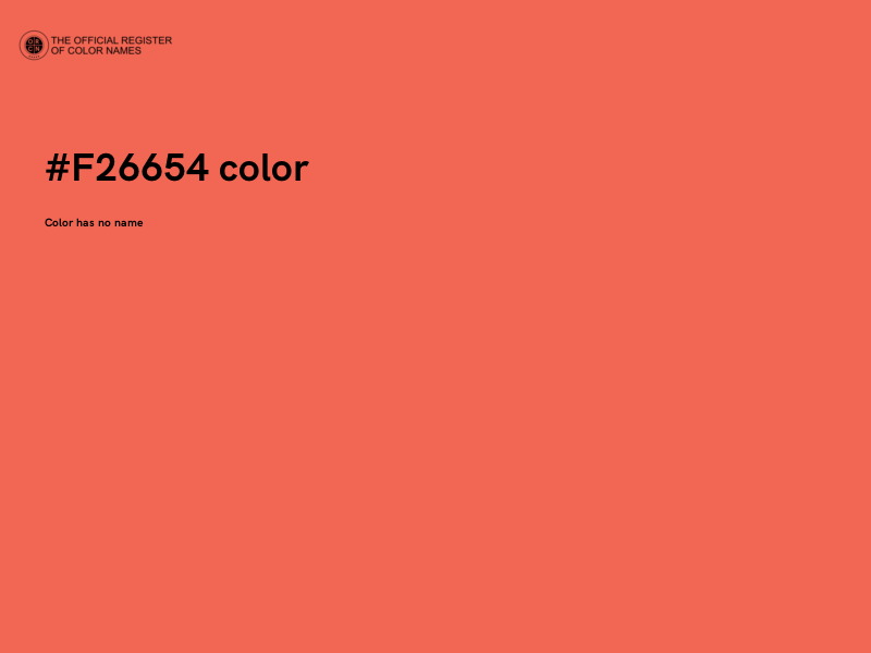 #F26654 color image