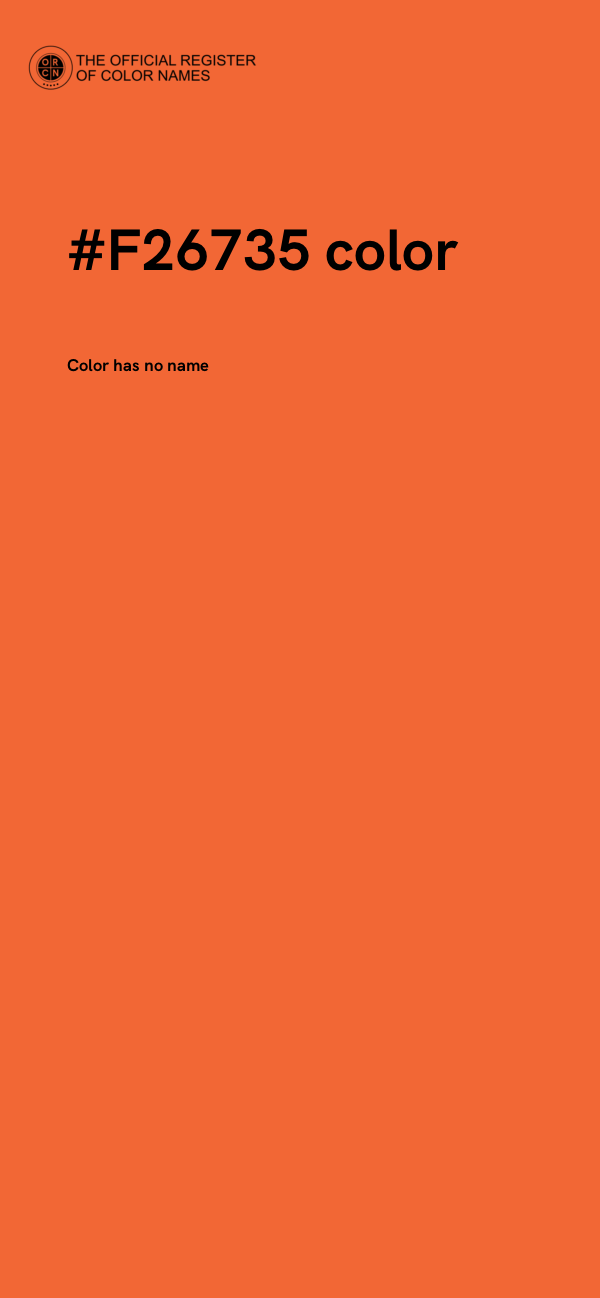 #F26735 color image
