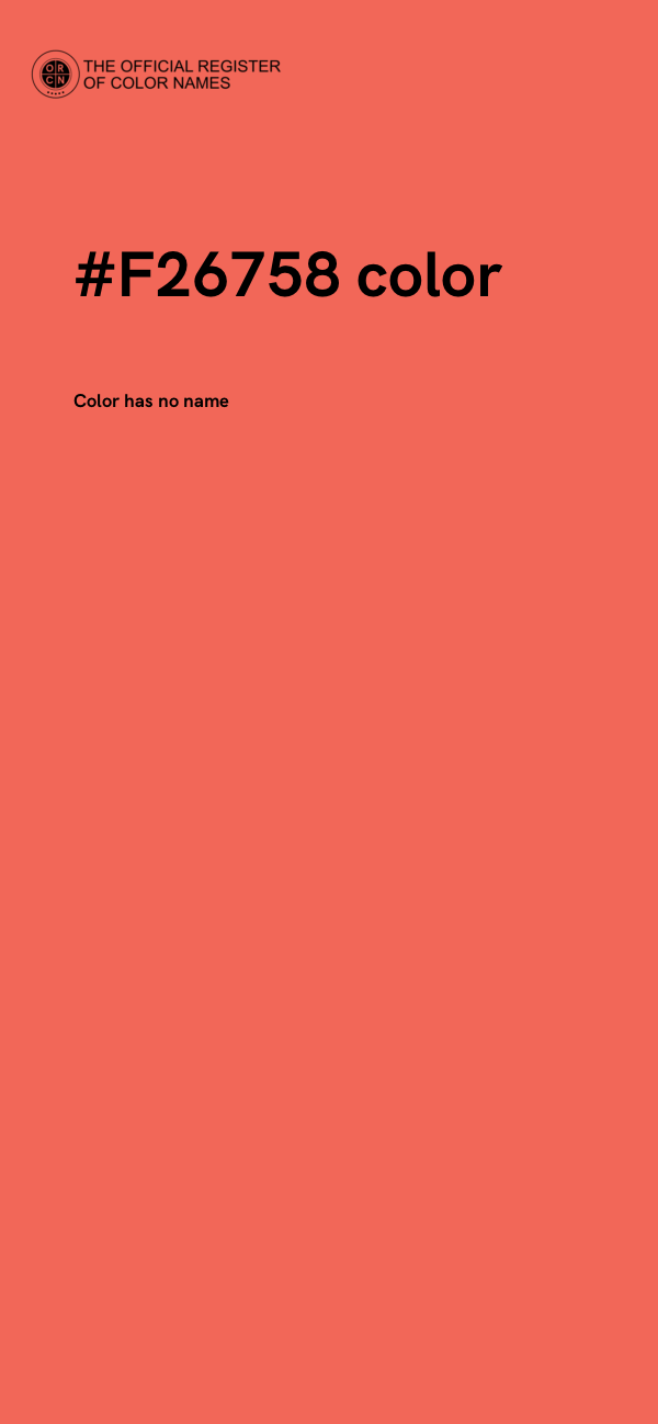 #F26758 color image