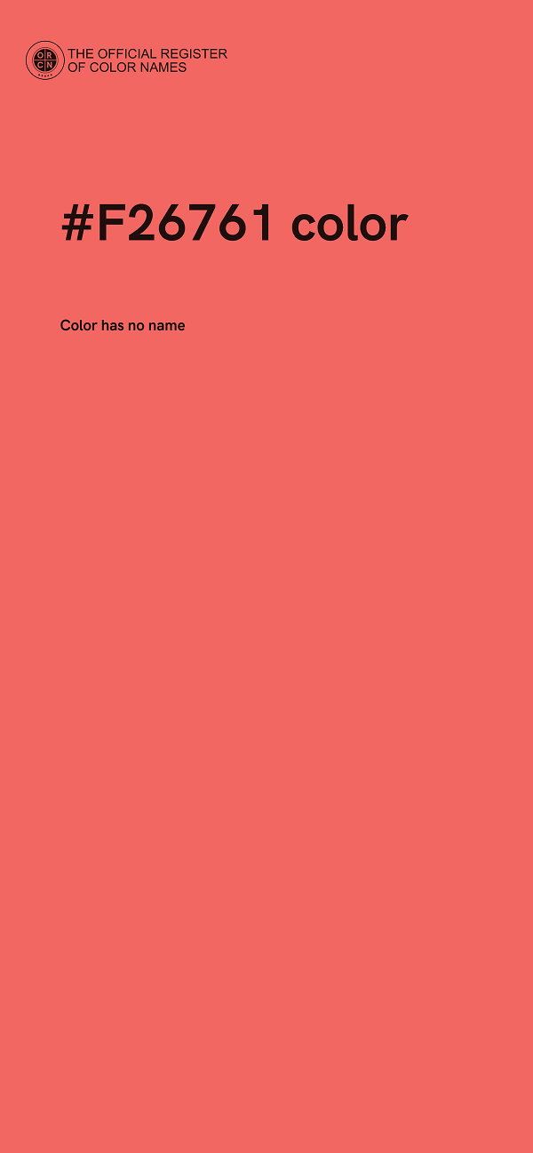 #F26761 color image