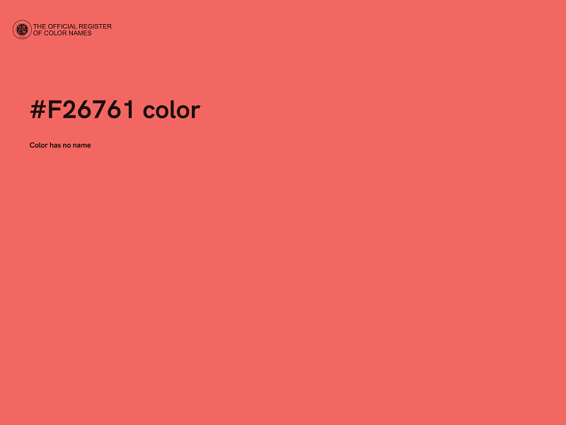 #F26761 color image