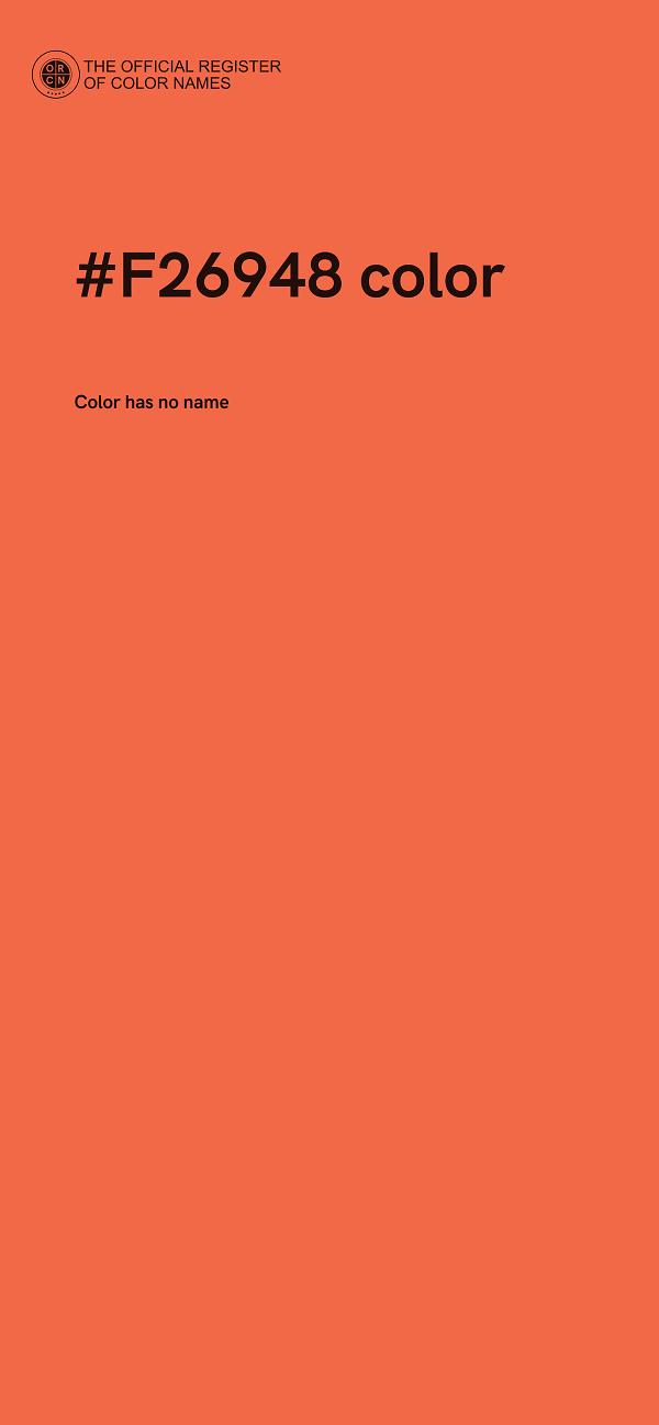 #F26948 color image