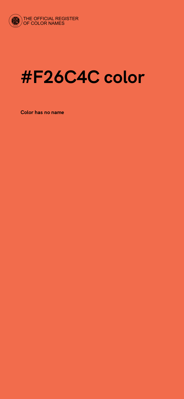 #F26C4C color image
