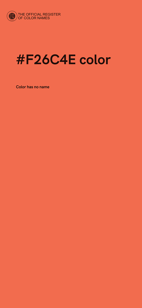 #F26C4E color image