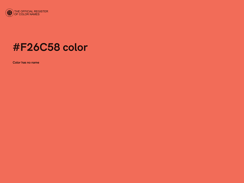 #F26C58 color image