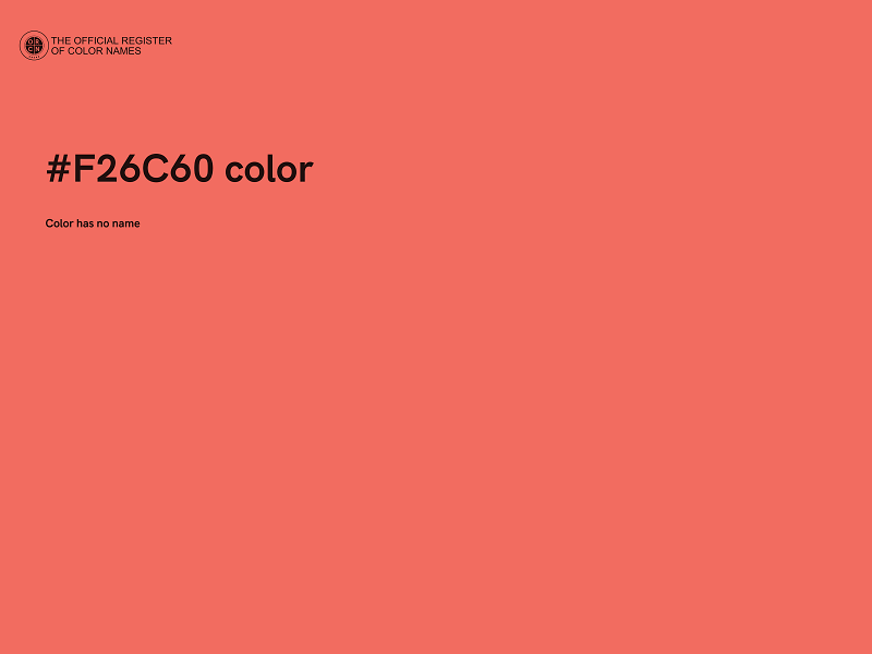 #F26C60 color image