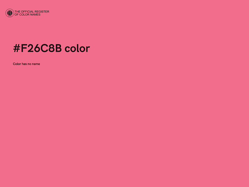 #F26C8B color image