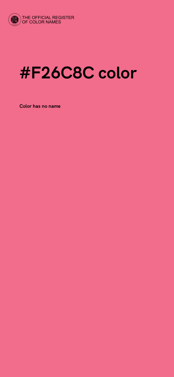 #F26C8C color image
