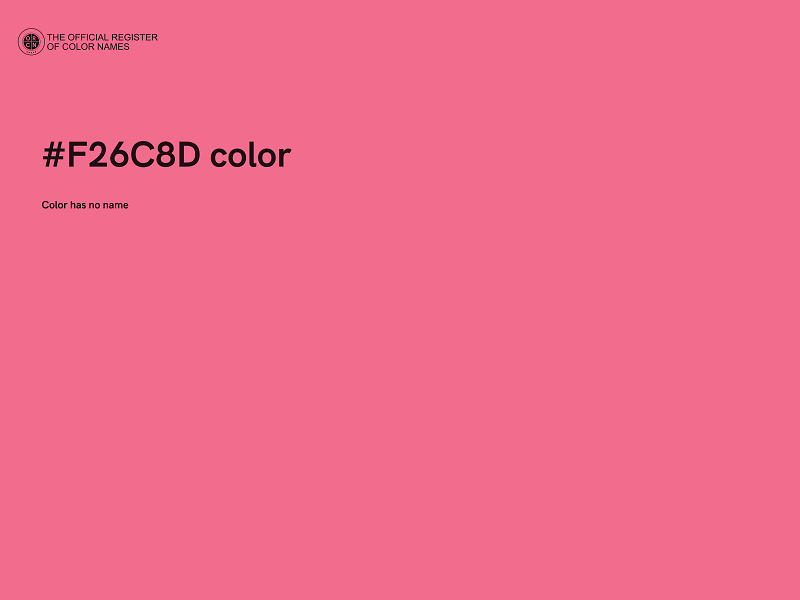 #F26C8D color image