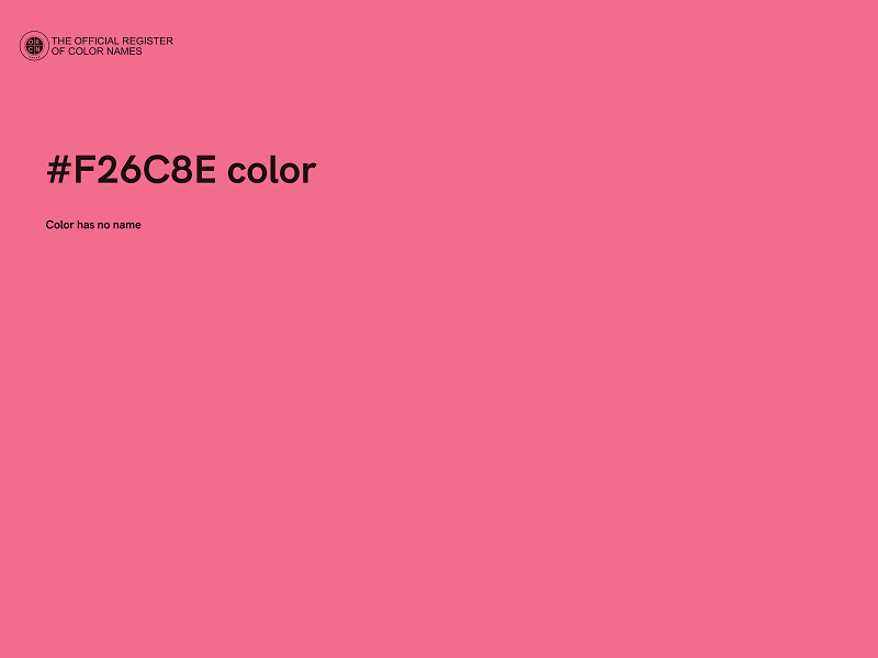 #F26C8E color image