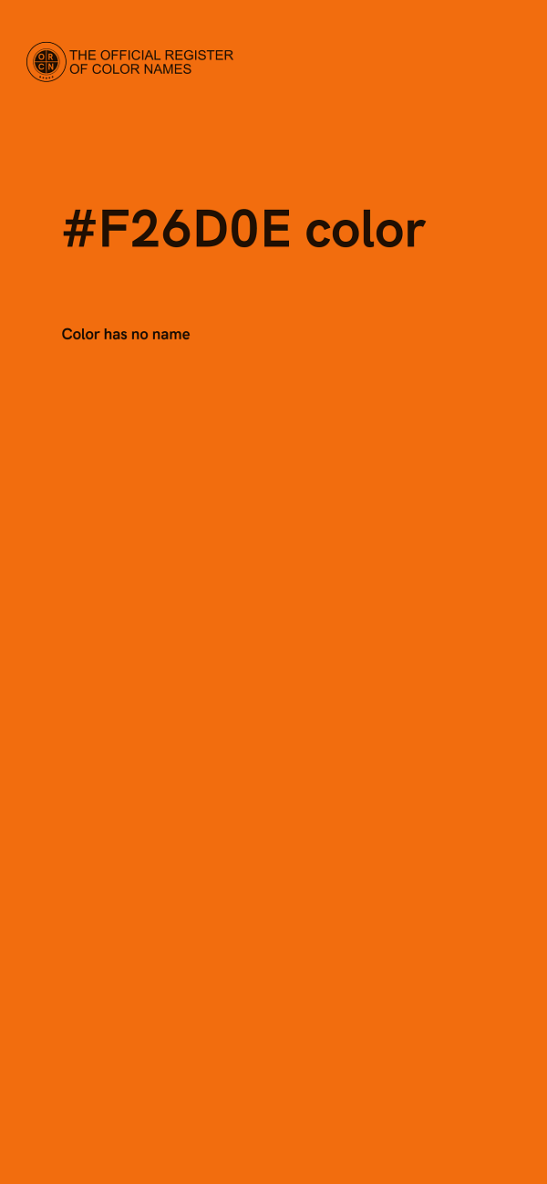 #F26D0E color image