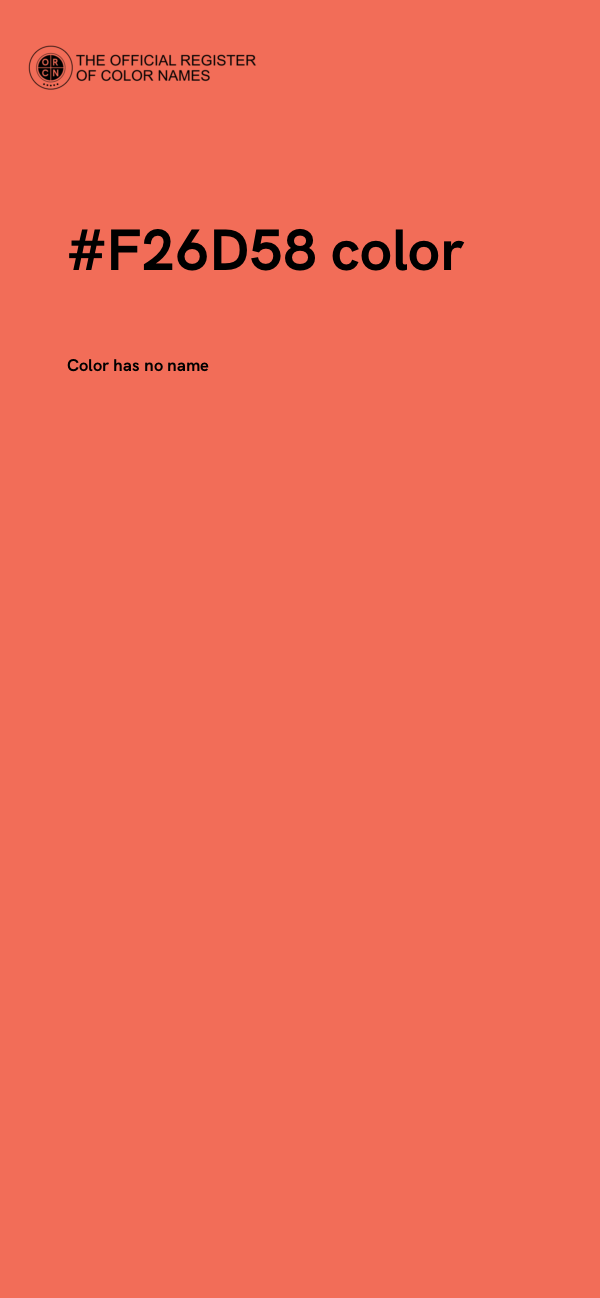 #F26D58 color image