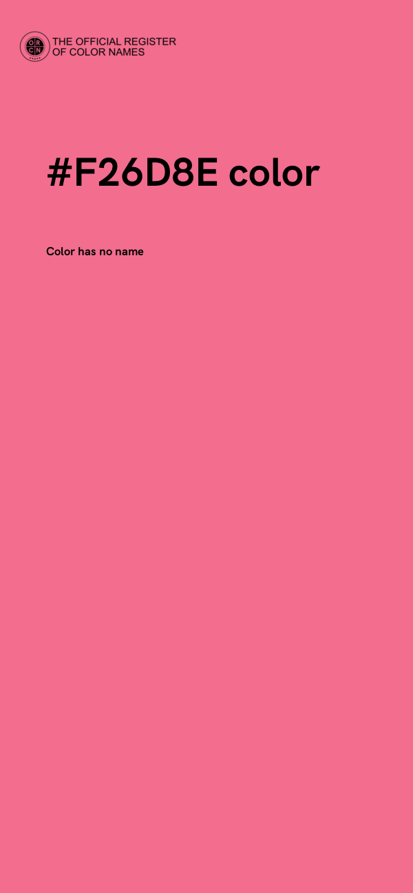 #F26D8E color image