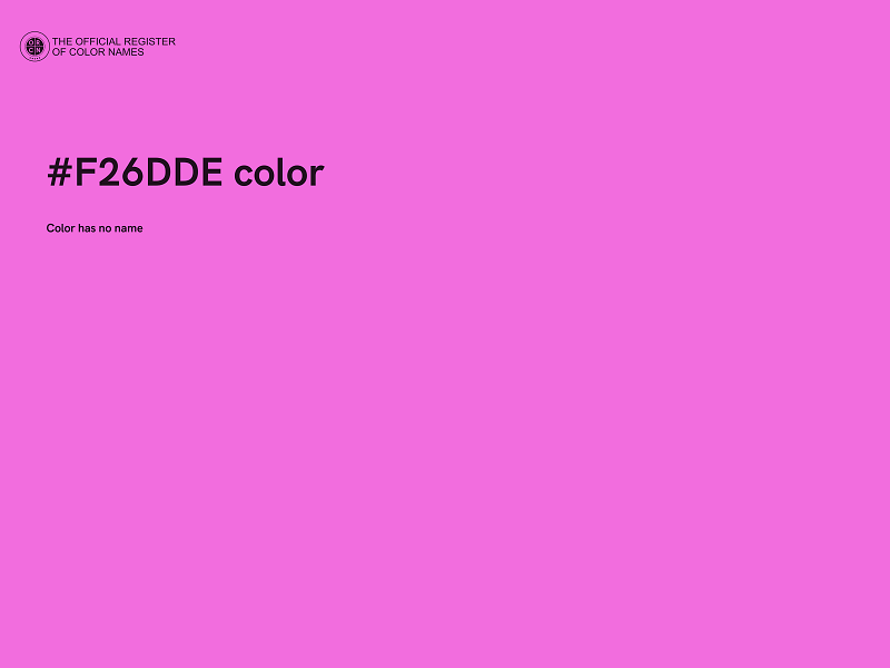 #F26DDE color image