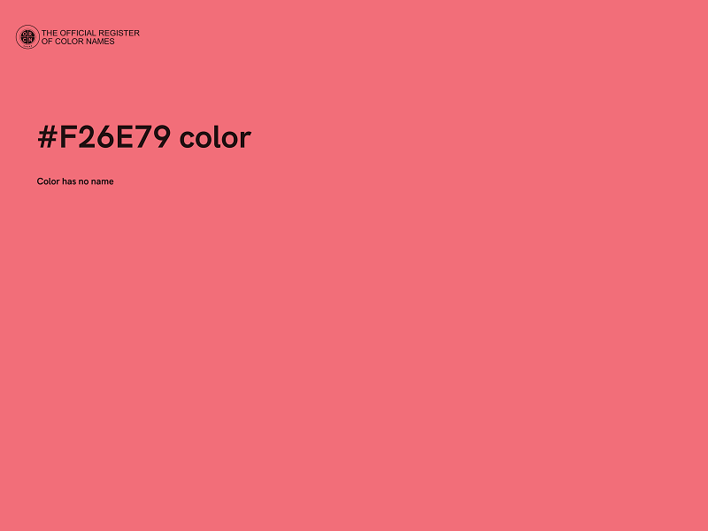 #F26E79 color image