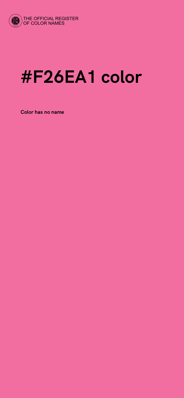 #F26EA1 color image