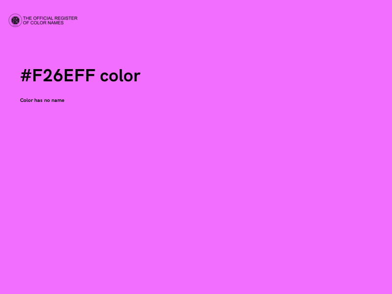 #F26EFF color image