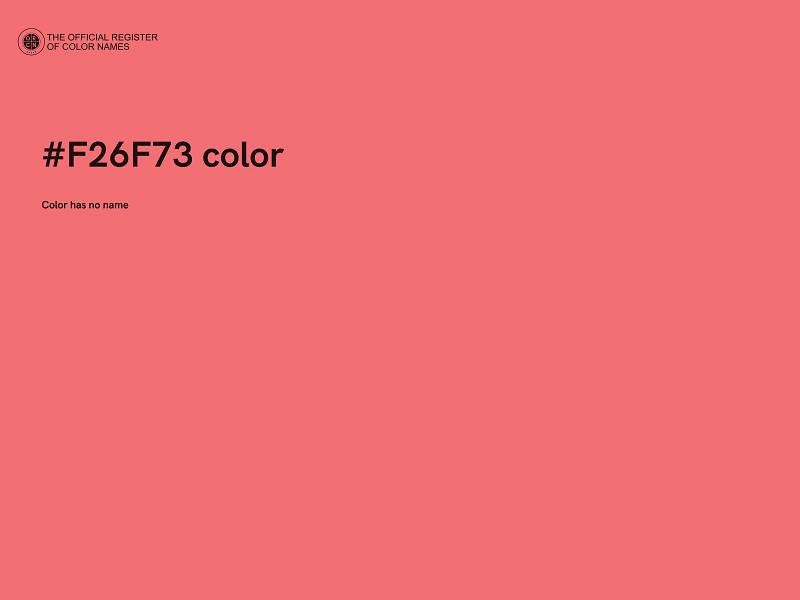 #F26F73 color image